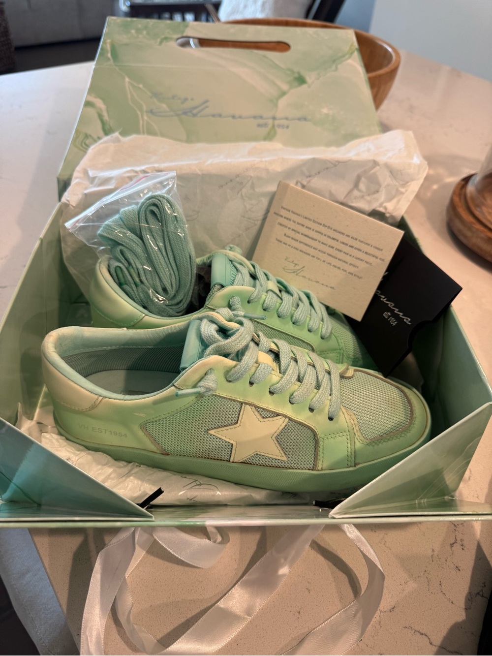 Vintage Havana Mint Green Extra Dip Dye Sneaker